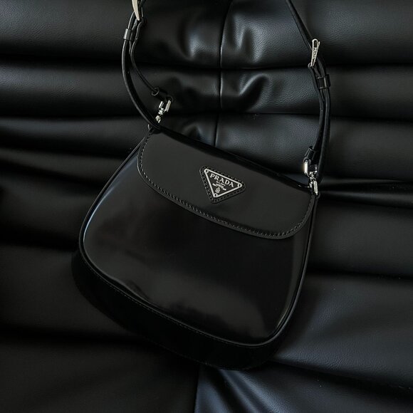 Prada Cleo Flap Shoulder Bag with Card of Authenticity - Picture 1 of 6